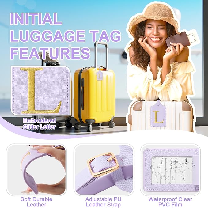 Personalized Initial Luggage Tags - Image 3