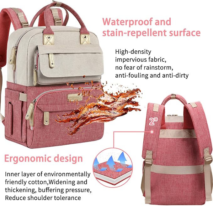 Diaper Bag Backpack, Baby Girl Diaper Bag, Large Diaper Bag Backpack Gift - Image 5