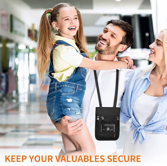 Neck Wallet for Travel, Passport Holder Neck Pouch for Men Women - Image 3