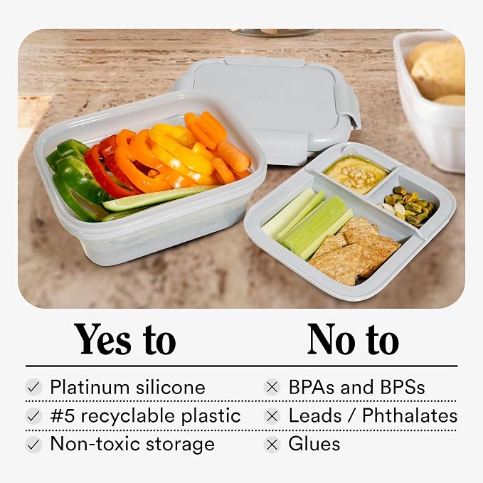 STOJO Collapsible Bento Box, Leak-Proof, Microwave & Dishwasher Safe, Premium - Image 7