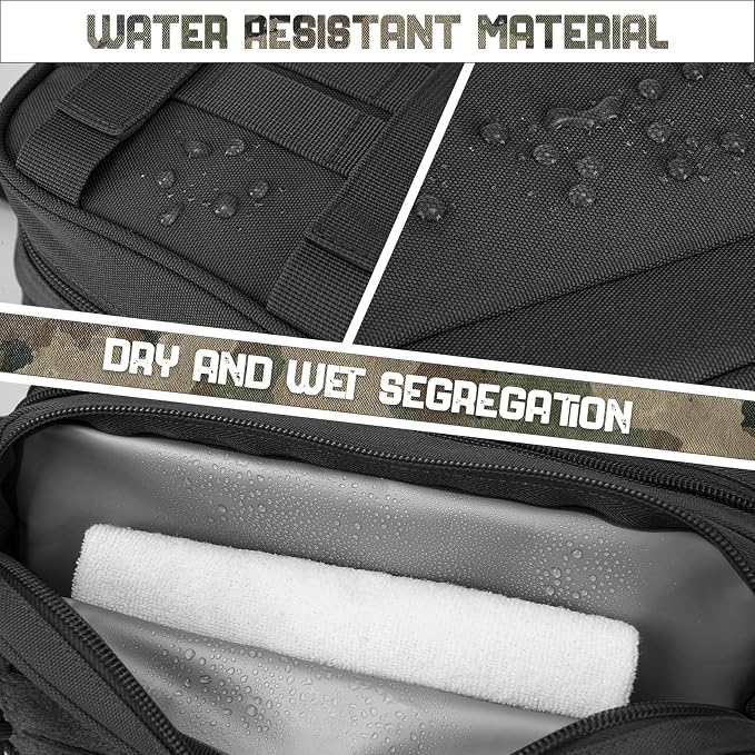 QT&QY Tactical Toiletry Bag For Men Hygiene Bag EDC Military Tool Molle Pouches - Image 3