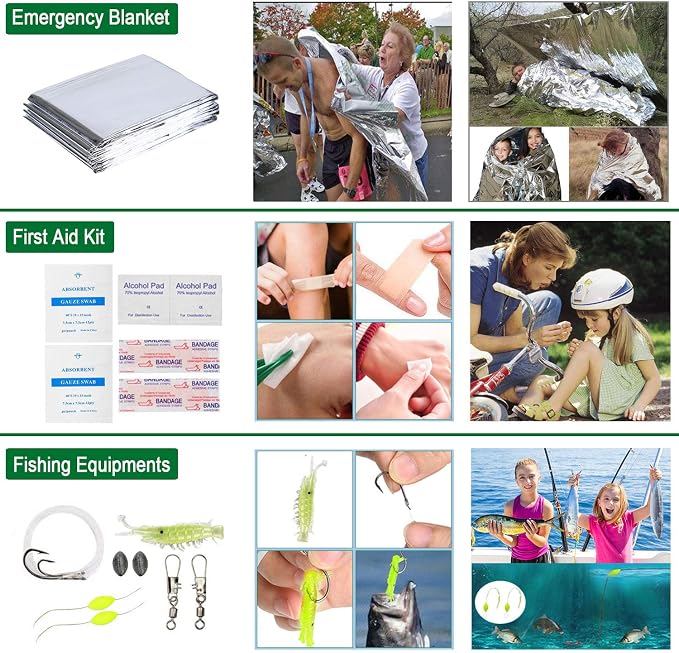 Survival Kit 35 in 1, First Aid Kit, Survival Gear, Survival Tool Gifts - Image 2