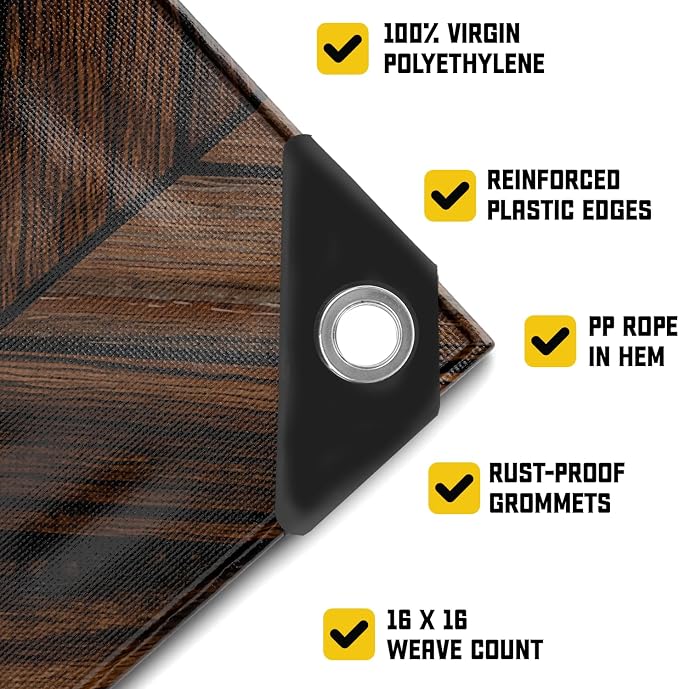 Core Tarps Extreme Heavy Duty 20 Mil Tarp Cover, Waterproof, UV Resistant - Image 2