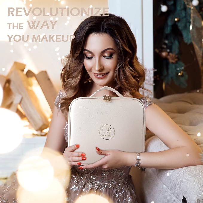 MOMIRA Makeup Bag with Mirror and Light Travel Makeup Train Case Cosmetic Bag - Image 6