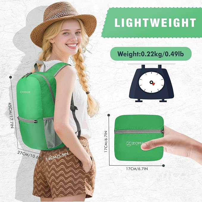 ZOMAKE Ultra Lightweight Hiking Backpack 20L - Image 2
