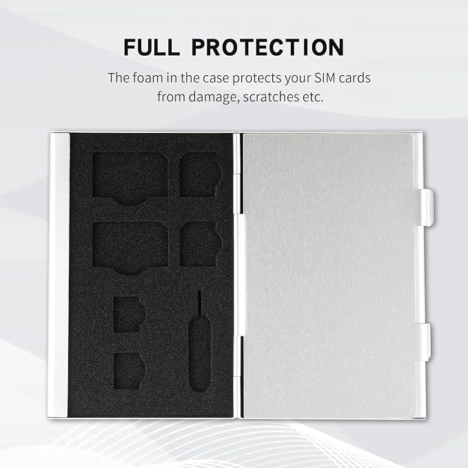 Aluminum SIM Card Case, 19Slots Ultrathin SIM Card Holder, Fit - Image 4