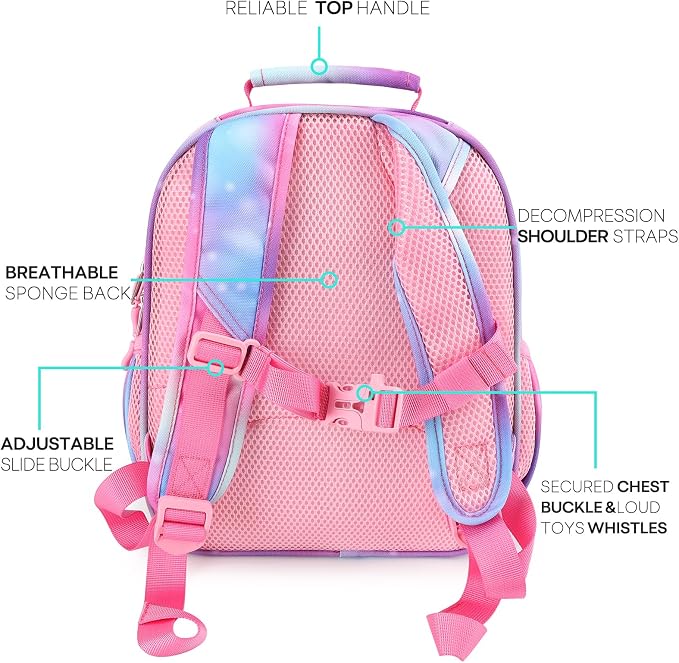mibasies Toddler Backpack for Girls 2-4: Cute Kids Backpacks for Girls - Image 4