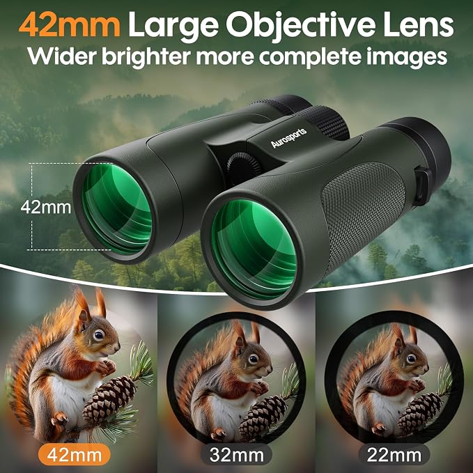 12x42 Binoculars for Adults High Powered: Waterproof HD Bird Binoculars - Image 5