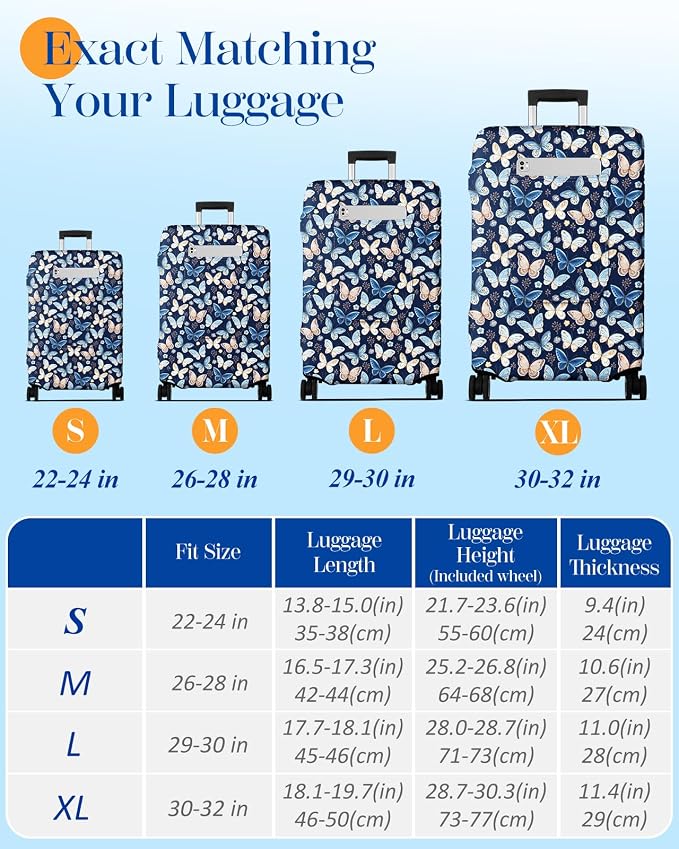 Slohif Luggage Cover for Suitcase Tsa Approved Protector - Image 2