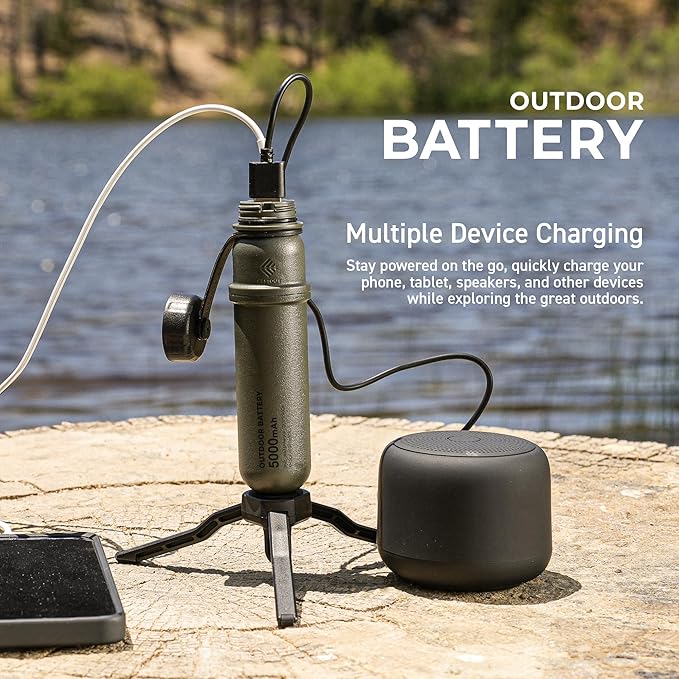 ELECOM NESTOUT Portable Charger, 5000mAh Outdoor Battery Power Bank, 15W USB-C - Image 2