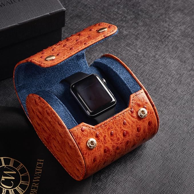 Genuine Napa Leather Watch Roll Travel Case - Image 9