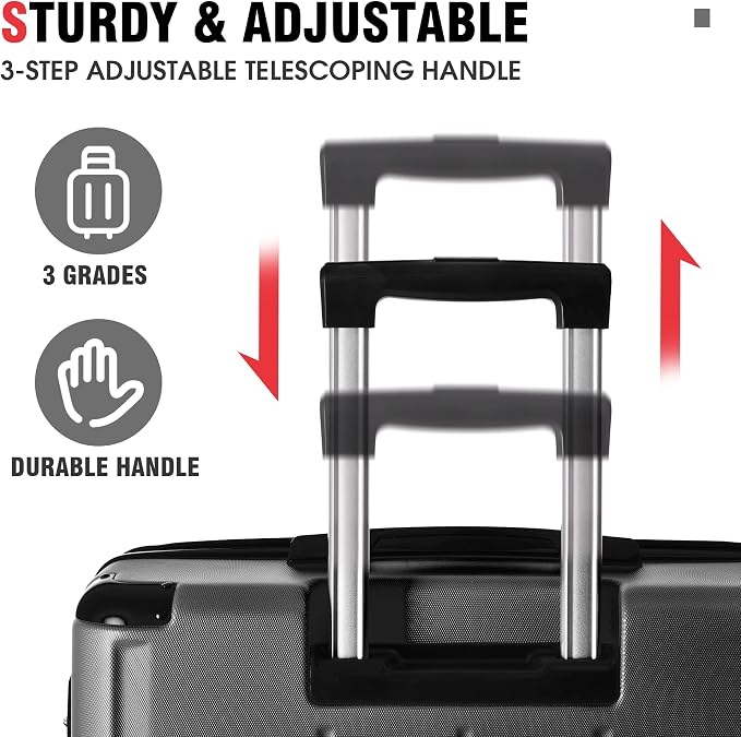 Merax 20 Inch Carry On Luggage Airline Approved, Hardshell ABS Suitcase - Image 4