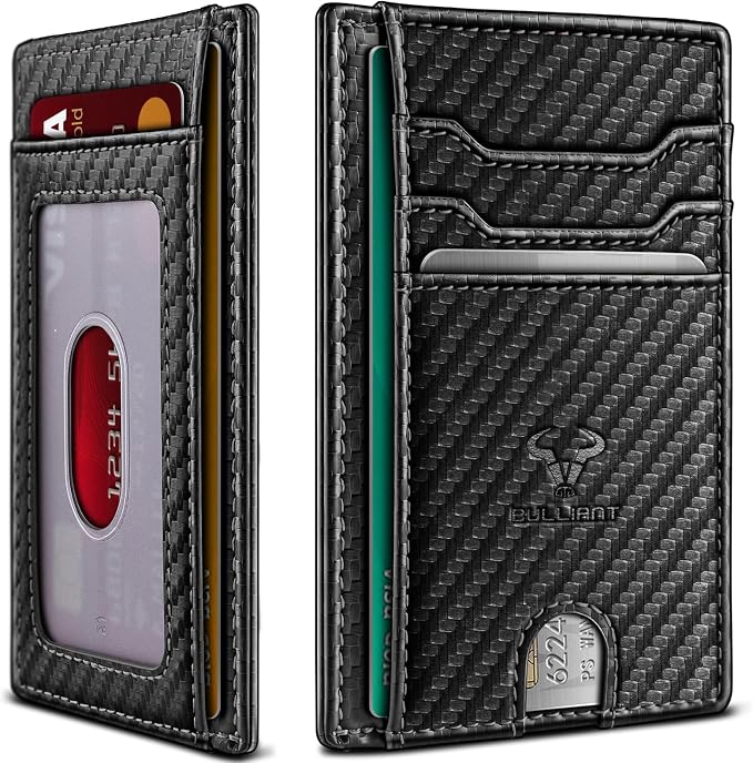 BULLIANT Slim Wallet, Skinny Minimal Thin Front Pocket Wallet Card Holder by BULLIANT
