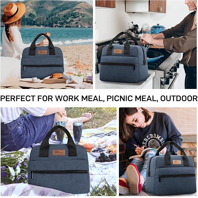 HOMESPON Insulated Lunch Bag for Women Men Lunch Box Cooler Lunch Tote for Work - Image 6