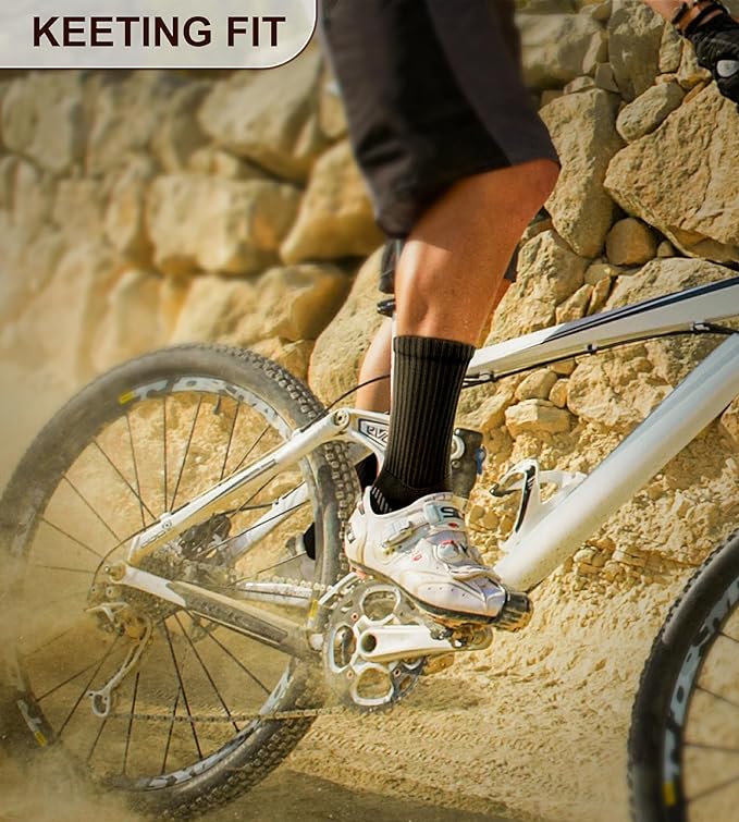 BULLIANT Compression Socks for Men 6Pairs, Athletic Crew Socks Cushioned For - Image 5