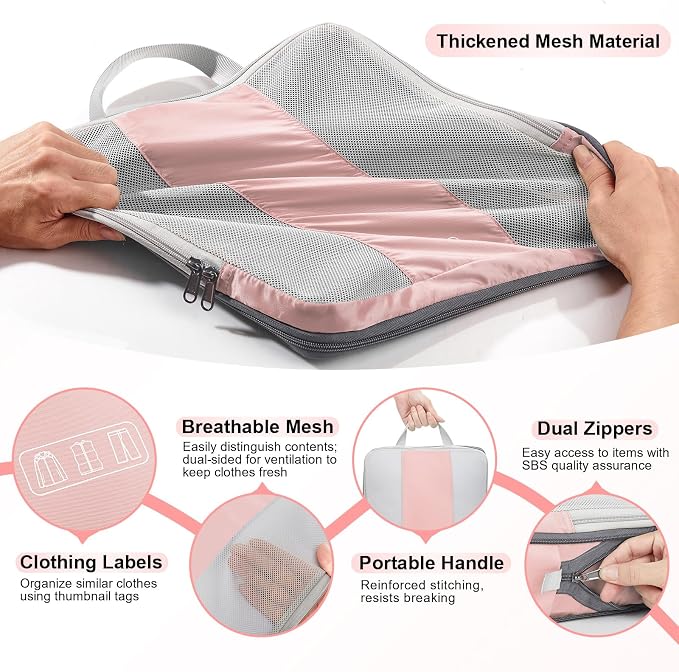 8 Set Compression Packing Cubes - Image 6