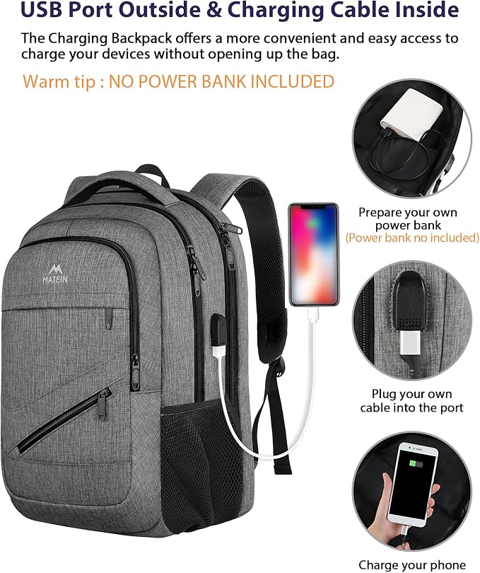 MATEIN Travel Laptop Backpack, 17 Inch Work TSA Approved Carry on Backpack - Image 4