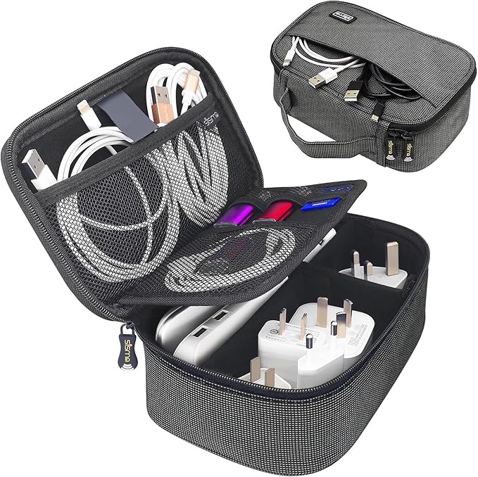 sisma Travel Electronics Organizer Tech Accessories Case Small Carrying Bag by sisma