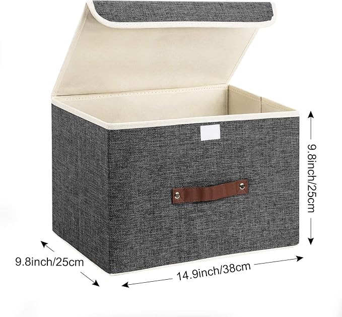 TYEERS Collapsible Storage Boxes, Washable Fabric Storage Bins - Image 2