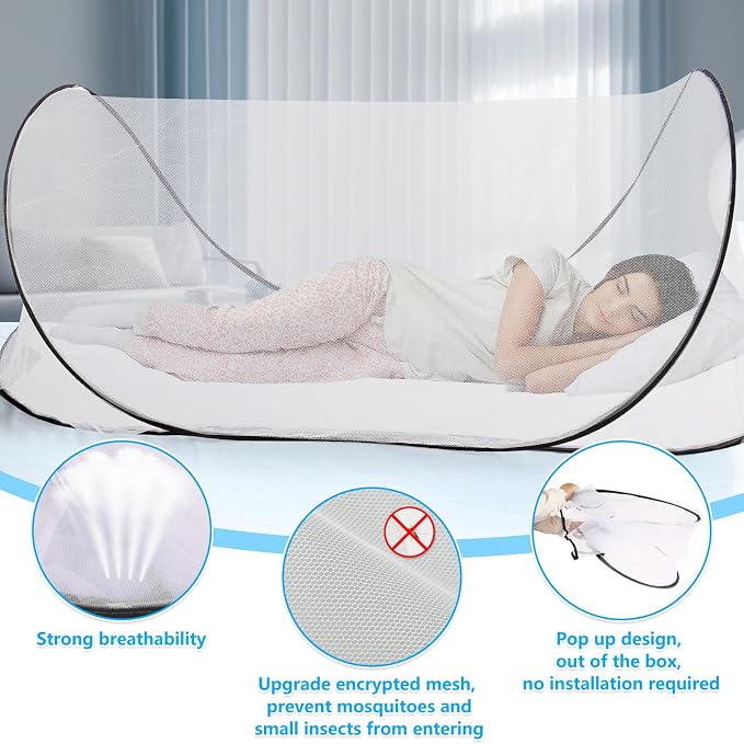 Large Pop Up Mosquito Tent, Portable Foldable Mosquito Net - Image 3