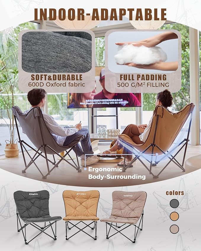 KingCamp Butterfly Chair Oversized XL Saucer Chair - Image 5