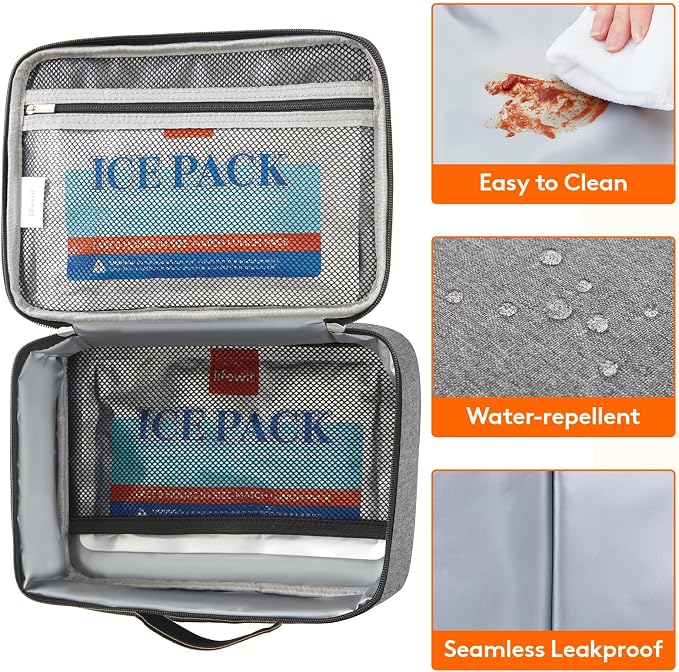 Lifewit Freezable Lunch Box, Insulated Reusable Lunch Bag - Image 4