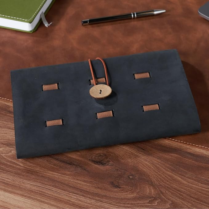 HARDISTON Custom Genuine Leather Electronic Cable Organizer Bag Handmade Travel - Image 2