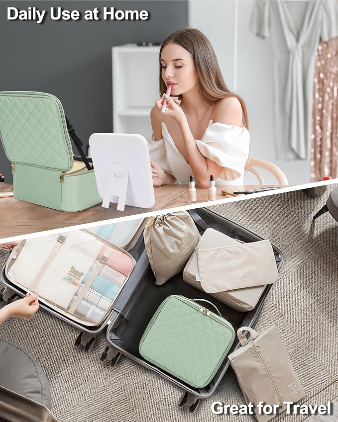 Chomeiu Makeup Bag with LED Mirror, Travel Makeup Case - Image 7
