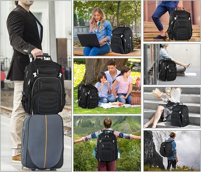 18.4 Inch Laptop Backpack, Extra Large Travel Backpack - Image 7
