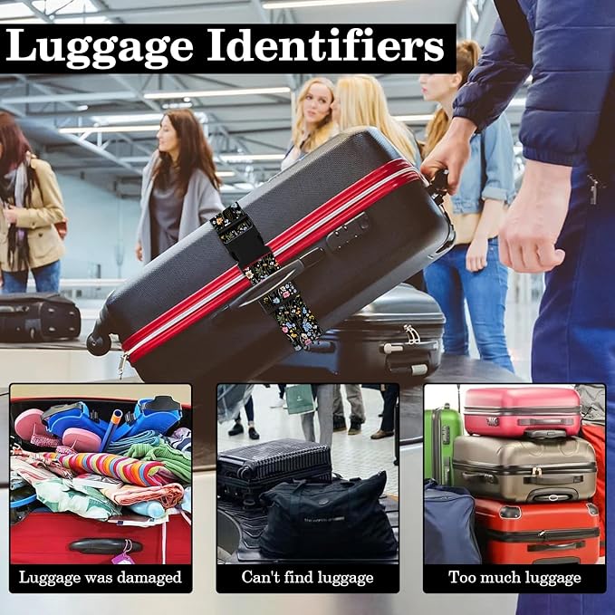 2 Pack Wildflower Luggage Straps - Image 6