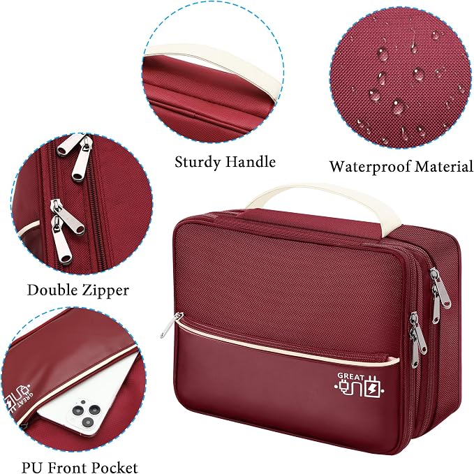 Electronic Organizer Travel Case, Travel Cord Organizer Case Portable - Image 3