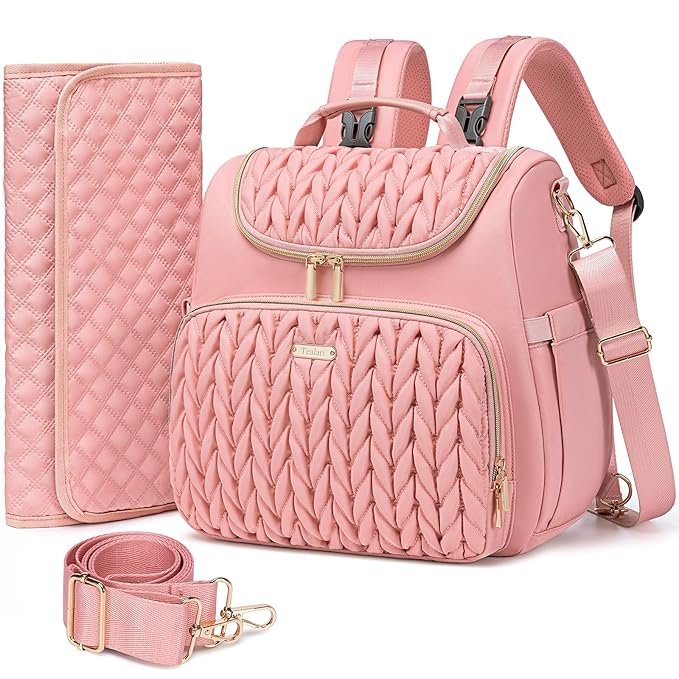 4 in 1 Convertible Diaper Bag Backpack, Waterproof Baby Diaper Bag by Tealari