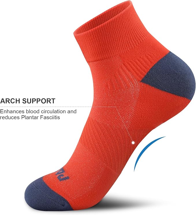 PAPLUS Ankle Compression Socks for Women 6 Pairs, Running Athletic Socks - Image 4