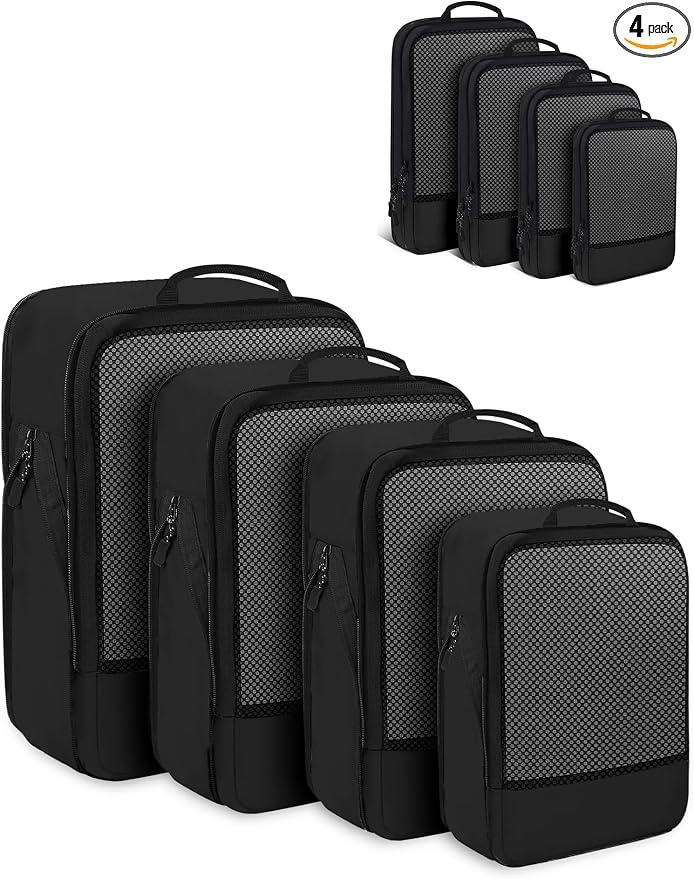4 PCS Set Compression Packing Cubes by SDGFUI