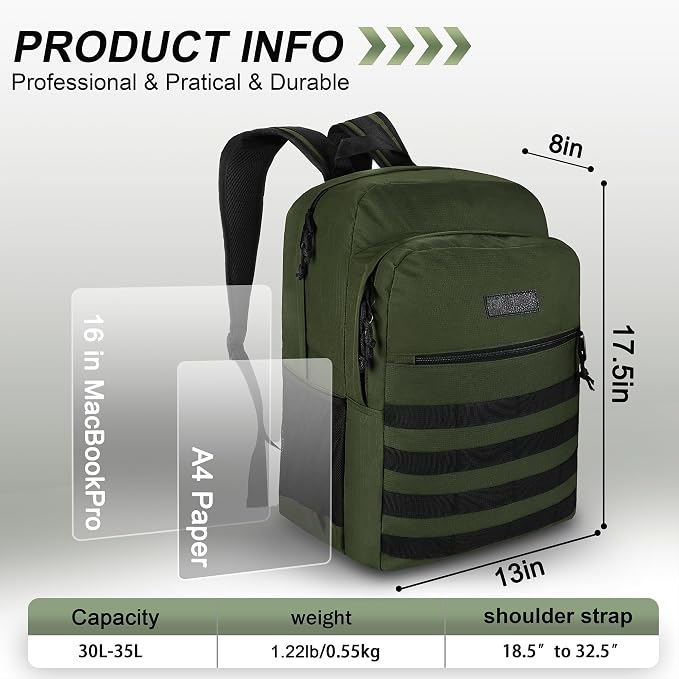Wrangler Tradesman Backpack, Water Resistant Casual Daypack - Image 2