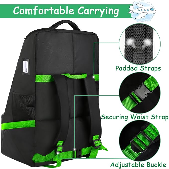 YOREPEK Car Seat Travel Bag, Padded Car Seats Backpack - Image 3