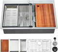 Kitchen Sink, 33 x 22 Drop in Kitchen Sink 16 Gauge Stainless Steel Kitchen by EcoChannels