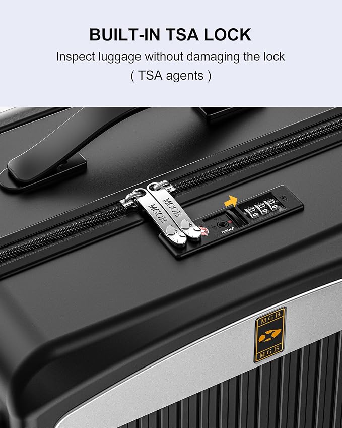MGB Carry on Luggage 22 X 14 X 9 Airline Approved Suitcase - Image 3