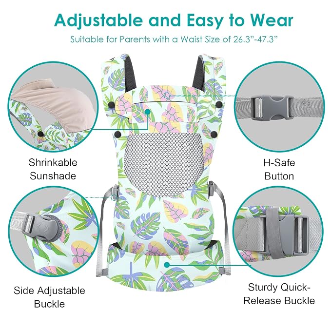Newborn Baby Front Carrier Backpack, Toddler Baby Body Carrier, 7-66 Lbs - Image 4
