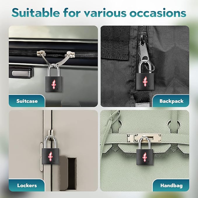 2 Pack TSA Approved Luggage Locks - Image 6