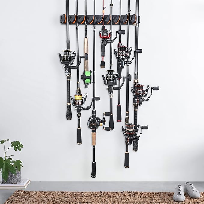 PLUSINNO V9 Vertical Fishing Rod Holders, Wall Mounted Fishing Pole Holders - Image 9