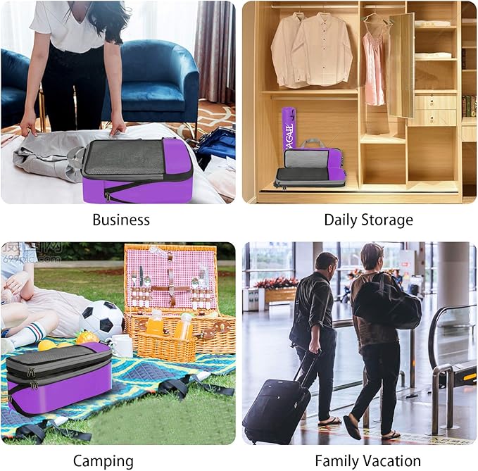 BAGAIL 4 Set/6 Set/8 Set Compression Packing Cubes Travel Accessories - Image 6