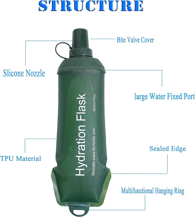 AXEN Soft Flask TPU Foldable Running Hydration Flask, Soft Collapsible Water - Image 3