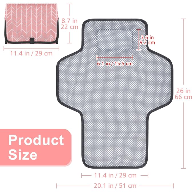 Accmor Portable Diaper Changing Pad, Waterproof Baby Changing Mat, Foldable - Image 6