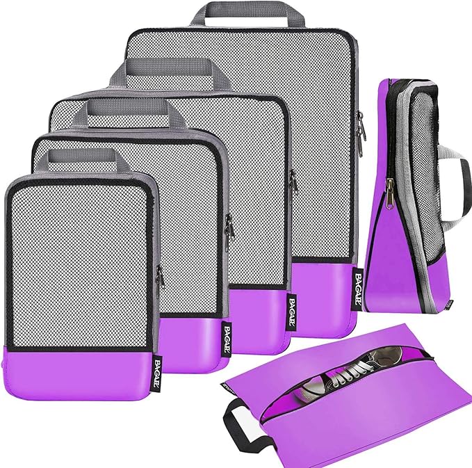 BAGAIL 4 Set/6 Set/8 Set Compression Packing Cubes Travel Accessories by BAGAIL