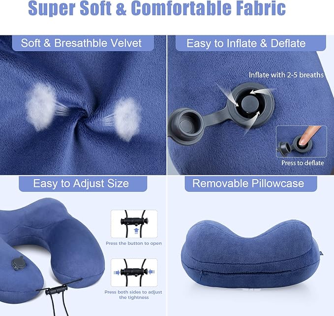 urophylla Inflatable Travel Neck Pillow - Image 4