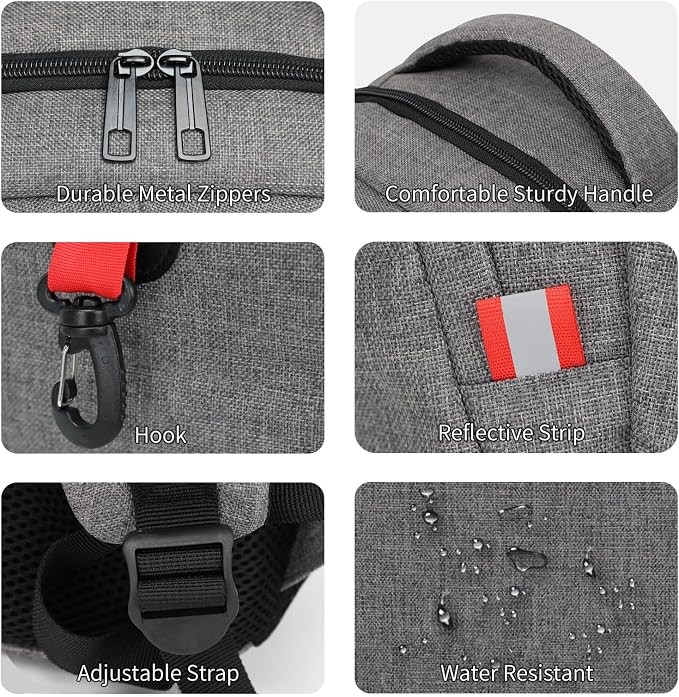 Grey Backpack for Men Women, School Backpack for Boys Girls Teens, Backpacks - Image 3