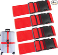 4Pcs Luggage Straps for Suitcase Travel Accessories TSA Approved, 80In Long by Ajmyonsp