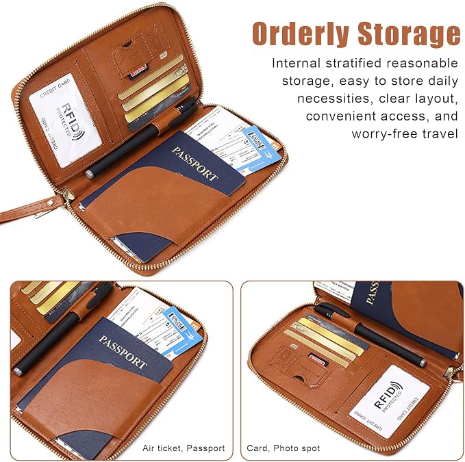 Multi-Function RFID Travel Passport Wallet - Image 4