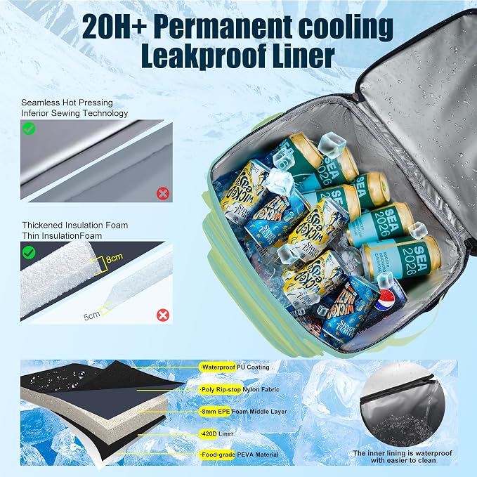 Backpack Cooler Insulated Leak Proof - Image 2